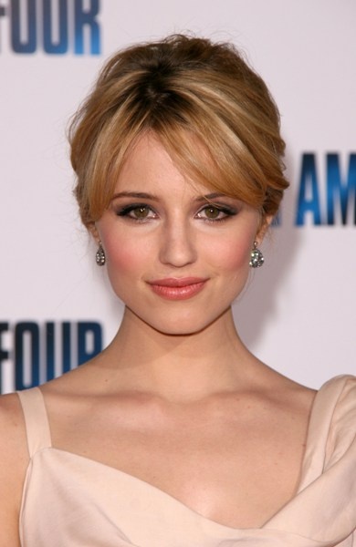 dianna agron updo. makeup dianna agron hot