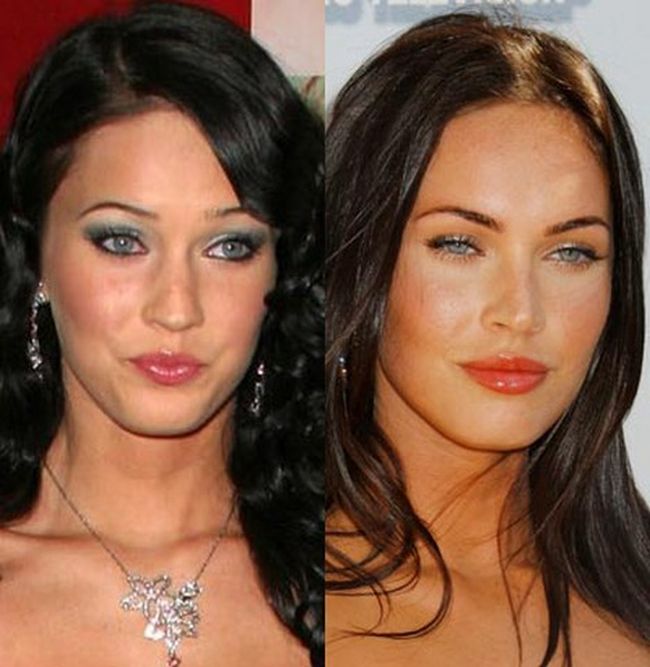 pictures of megan fox before and after plastic surgery. nose megan fox do included jan