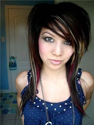teased emo hair. Full Color Short Emo Hairstyle